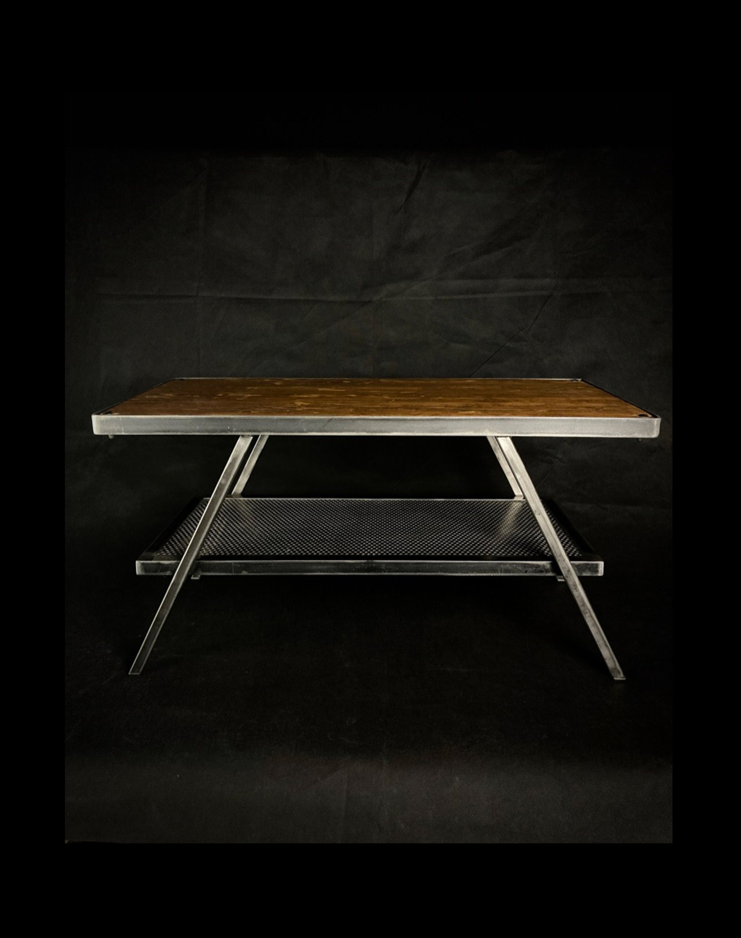View of Industrial Coffee Table/coffee Table/rustic Coffee Table/iron Coffee ...