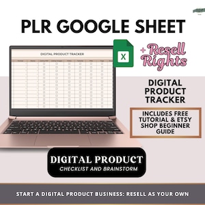 Etsy Digital Produkt-Planer | PLR Google Sheets | Digitaler Produkt Organizer | PLR Digitaler Produktverfolger | PLR Produkt