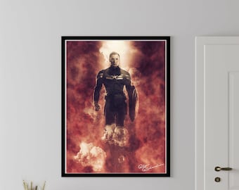Captain America Poster, Captain America Digital Download, Captain America Printable, Captain America Wall Décor