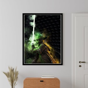 Yoda-affisch, Yoda digital nedladdning, Yoda utskrivbar, Yoda väggdekor
