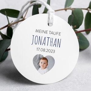 Herz Foto Gastgeschenk Anhänger, Gastgeschenke zur Hochzeit, Taufe, Weihnachten, uvm. personalisiert mit WUNSCHFOTO & TEXT, 10 STÜCK