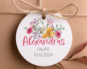 Gastgeschenk Anhänger Blumen für jeden Anlass wie Taufe, Hochzeit, Geburtstag, Kommunion, Konfirmation als PDF Datei oder Druck + Versand