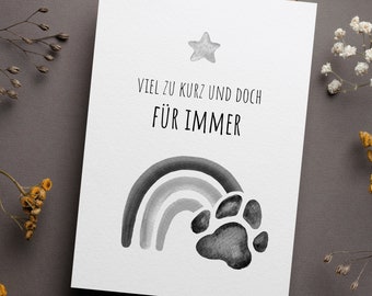 Trauerkarte Für Den Verlust Eines Hundes – Mit Umschlag, 16,8x11,7 Cm, Für Tröstende Worte