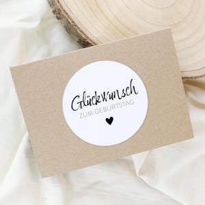Glückwunsch zum Geburtstag, Geburtstagskarte aus recyceltem Kraftpapier für Freunde, Familie & Kollegen, Klappkarte auch mit Wunschtext