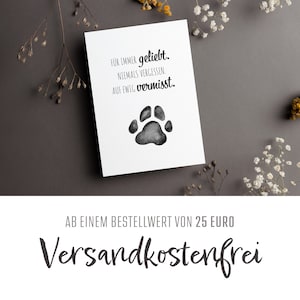 Trauerkarte, Liebe, Unvergessen, Vermissen, Katze & Hund, Beileidskarte ...