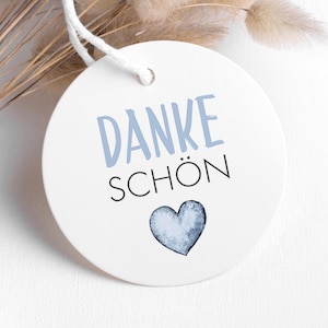 Herz Dankeschön Geschenkanhänger als Geschenk für Gäste, Familie & Freunde zur Hochzeit, Einschulung, Geburtstag, Taufe und jeder Danksagung