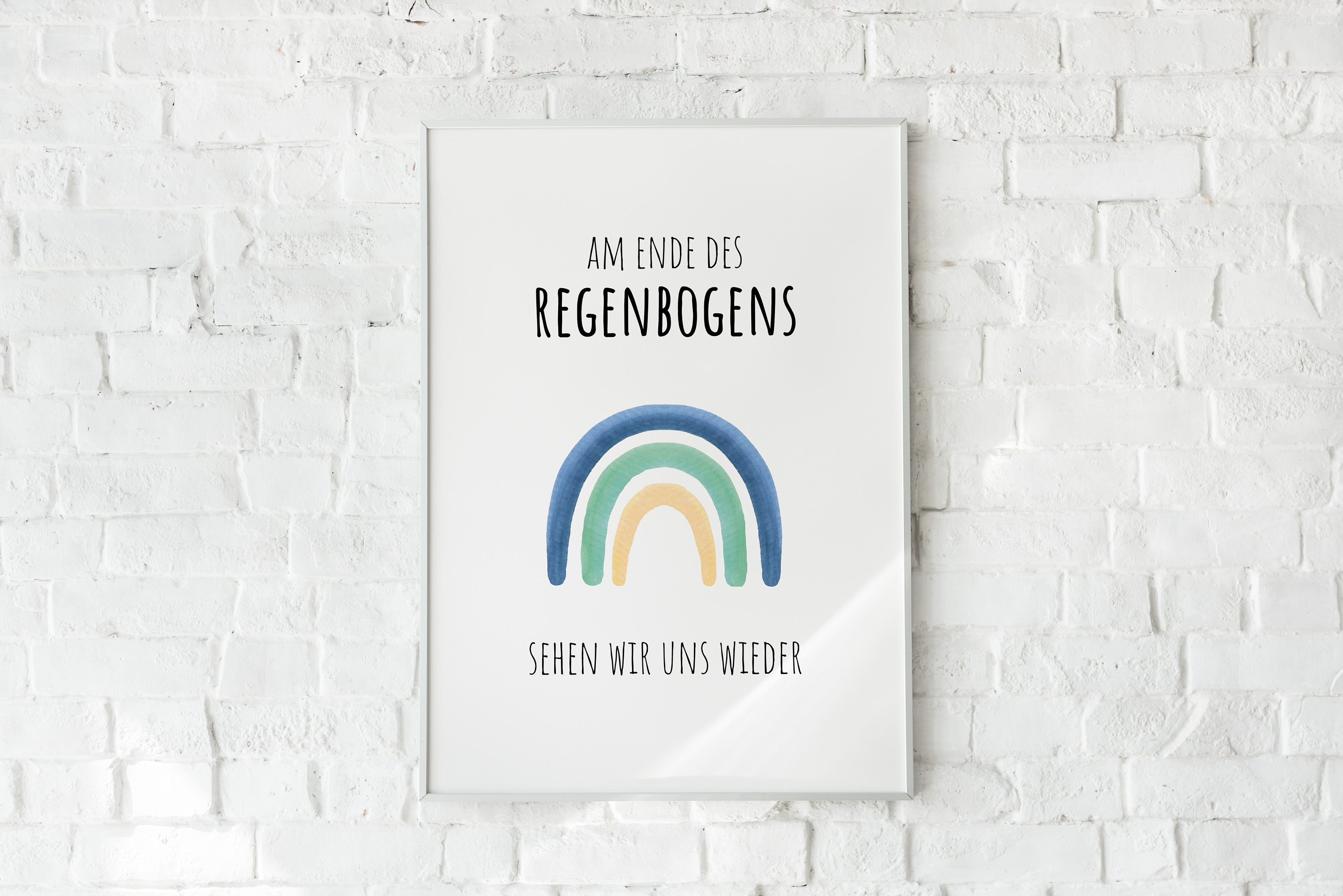 Am Ende Des Regenbogens Sehen Wir Uns Wieder Bedeutung Trauerkarte zum Trost schenken am Ende des Regenbogens sehen - Etsy.de