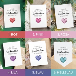 Second Ave Weihnachtskarte Für Enkelin – Rosa Herz Design, 210x148 Mm, Mit Umschlag, Auf 350g/m² Leinenkarton