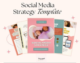 NEW CLIENT Social Media Strategy Canva Template for Social Media Managers and Freelancers, Business Tools for Digital Marketing + Onboarding