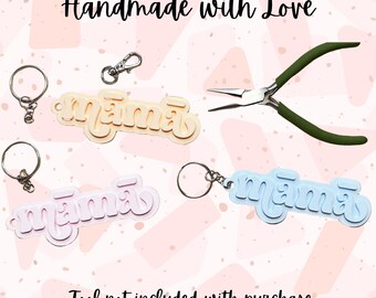 Mamma nyckelring Mors dag-present Anpassad namnnyckelring Mamma födelsedagspresent Present till mamma Personlig anpassad nyckelring Present Anpassad nyckelring