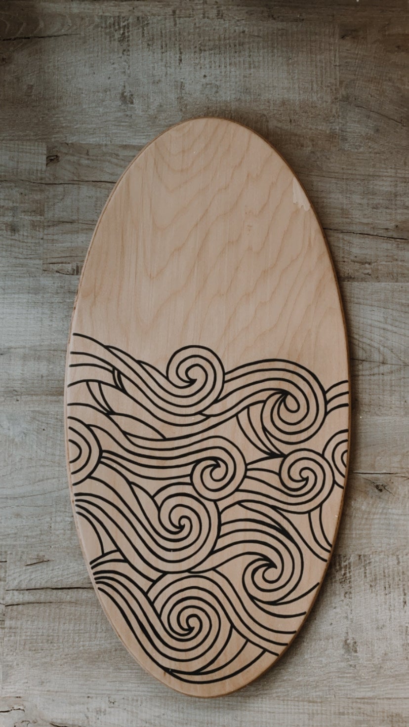 Balance Board Wooden Board Incl. Cork Roller Sustainable