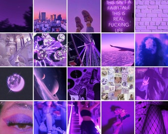 Euphoria Purple Aesthetic Wall Collage Kit- Digital Download