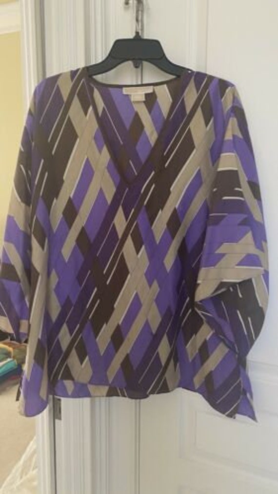 michael kors purple blouse