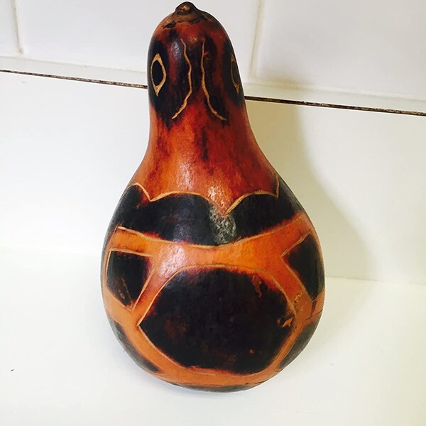 Rare Kenyan Hand Painted Gourd 6” Authentic Decorative New