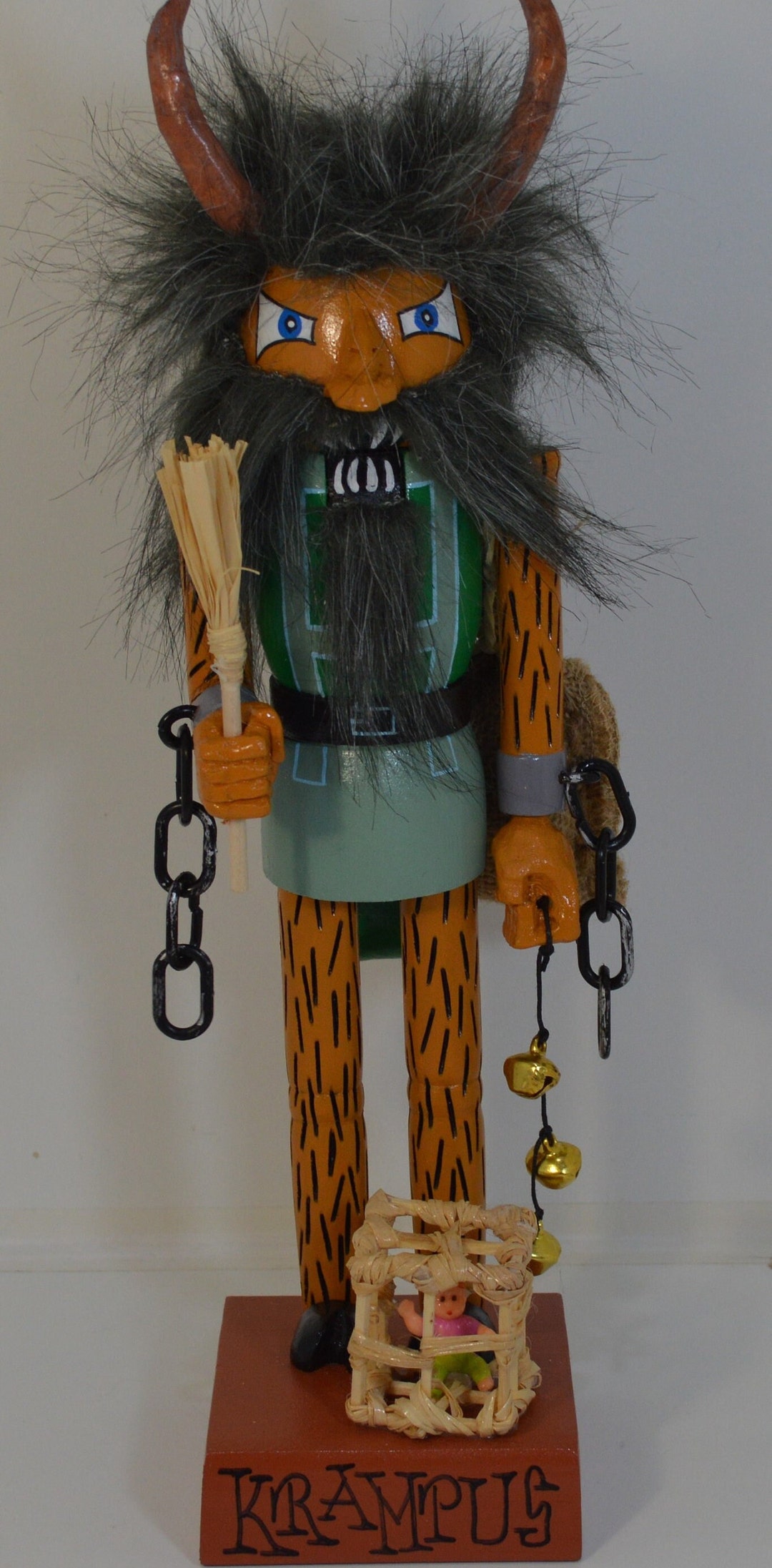 13 Inch 35 Cm Tall Krampus Nutcracker Unique Christmas Gift Etsy