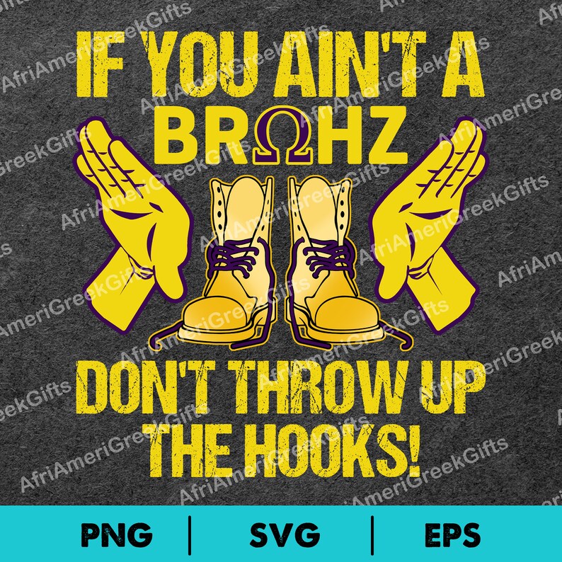 If You Ain't A Bruhz Don't Throw up the Hooks Omega 1911 Includes SVG