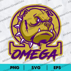African Fraternité Omega 1911 Bulldog Comprend EPS, SVG et PNG. Téléchargement numérique