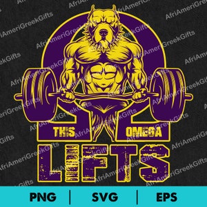 Black Fraternity Omega 1911 Bulldog Lifts Includes EPS, SVG & PNG. Digital Download