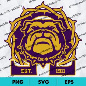 African Fraternity Omega 1911 Que Dog Thorn Crown Includes EPS, SVG & PNG. Digital Download