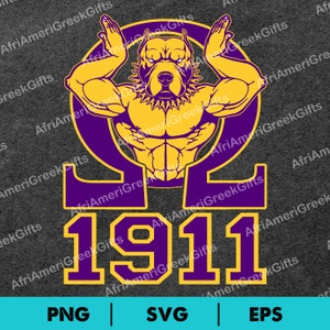 Omega 1911 Bulldog Hand Sign Includes SVG & PNG. Digital Download.