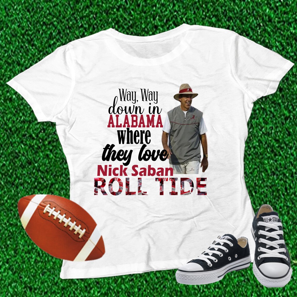 Love Nick Saban Crew Neck Unisex Tshirt Israel