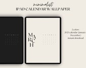 2023 Minimalist IPAD Calendar Wallpaper | Aesthetic Calendar 1620x2160