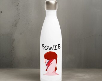 DAVID BOWIE Travel Bottle, Stainless Steel. Matching Tote Bag available