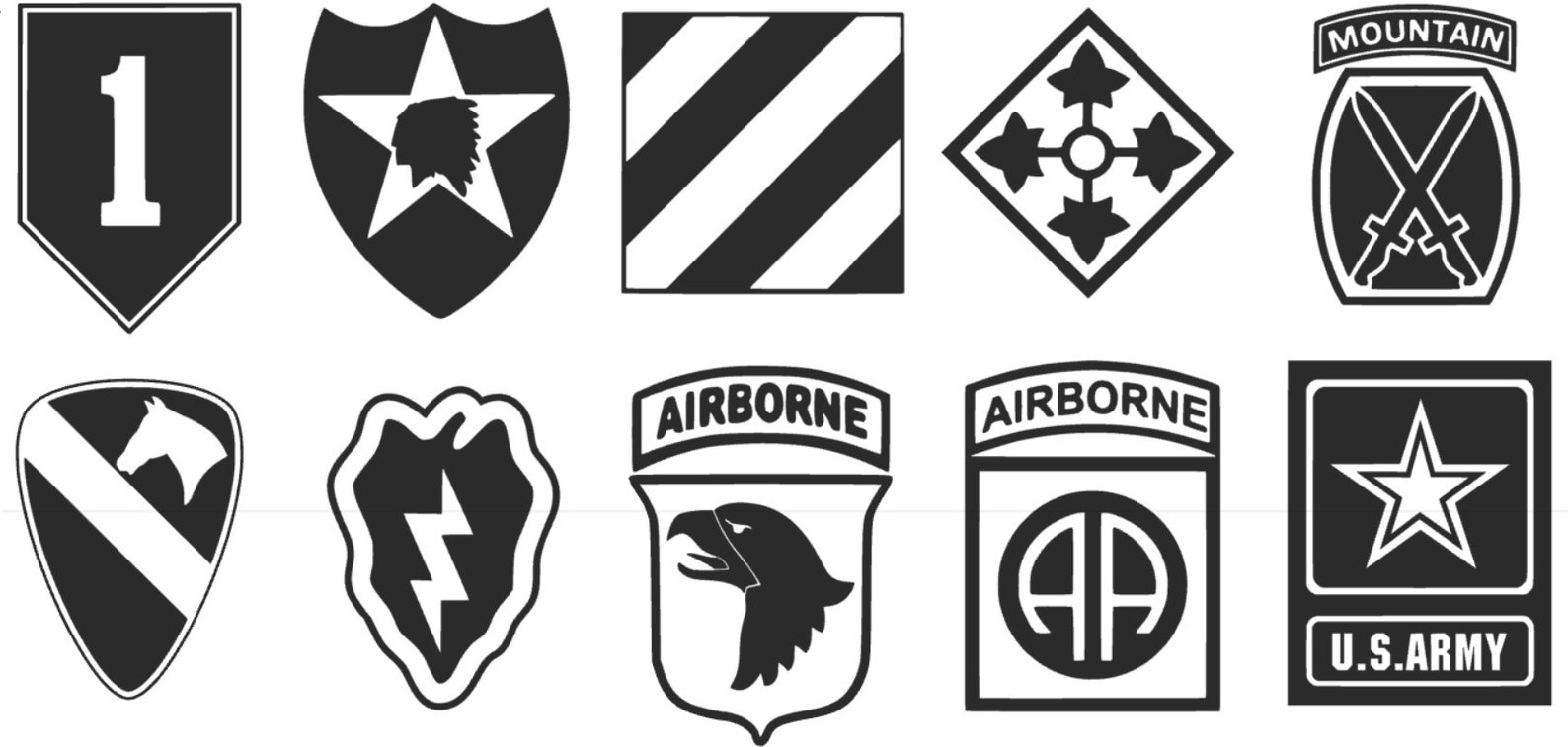 US Army Unit Patch Decals - Etsy