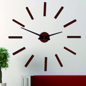 Large modern wall clock mallet, 3D Wall Clock, Home Decoration, Mirror Wall Clock, Acrylic Modern 3D Clock for Homeowners, Living Room clock