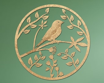 Mandala mural en bois pour la maison, décoration murale nid d'oiseau, décoration en bois, élégance et beauté naturelle pour votre espace de vie