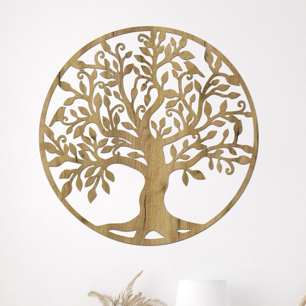 Art mural arbre de vie, art déco en bois, décoration murale en bois, décoration murale intérieure, arbre de vie en bois, art mural arbre en bois pour la maison