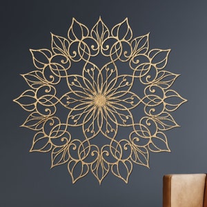 Flower of Life Wood Mandala Wall Art: Laser Cut Boho Decor