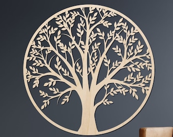 Mandala ad albero / Arte da parete / Decorazione in legno / Mandala grande / Appeso a parete / Decorazione in legno / Albero geometrico / Regalo per lei