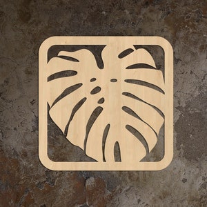 Large Monstera Leaf Wooden Decoration on Wall Monstera Wall Art Monstera Wall Decor Wooden Panel Wall Hanging for Livingroom Wall Wood Decor