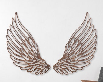 Elegant Wooden Angel Wings Exclusive Wood Wall Art Decor Wings Joga Wall Hanging Wood Wall Art Bedroom Wood Wall Panel Living Room