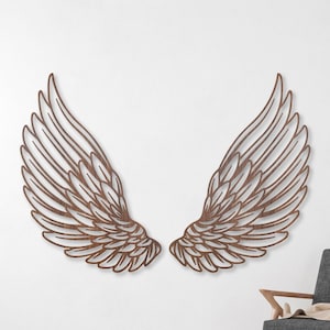 Elegant Wooden Angel Wings Exclusive Wood Wall Art Decor Wings Joga Wall Hanging Wood Wall Art Bedroom Wood Wall Panel Living Room