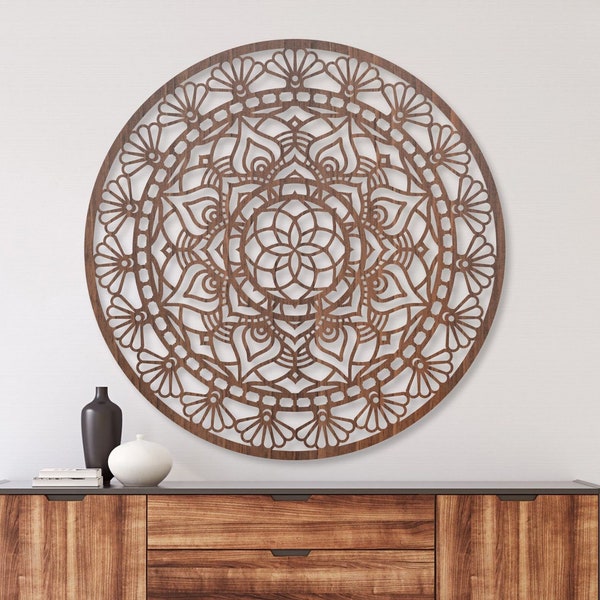 Wooden Lace Mandala, Family Wall Art Decor, Wooden Mandala Decoration, Flower of Life Wall Decoration, Home Decor, Wooden Decoration Gift