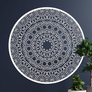 Décoration Murale Mandala en Bois Moderne – Art Mural Bohème Élégant en Contreplaqué de Haute Qualité