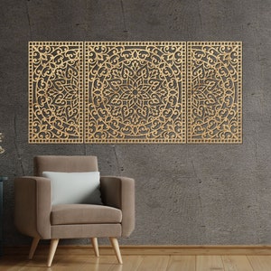 Exclusiva y elegante decoración de lujo de madera para colgar en la pared del hogar, decoración rústica de diseño bohemio, belleza natural para su espacio vital, sala de estar.