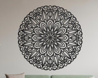 contreplaqué découpé au laser | Décoration murale en bois | Décoration en bois Mandala | Peinture en bois sur le mur du mandala | Peindre sur un mur en bois