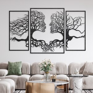 Tree Faces Wall Decoration, Wooden Tree Decoration Home Decoration Tree Wall Art, Gift, Home Decor, Wooden Decoration, Large Wall Decoration