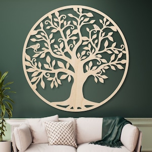 Decoração de parede da árvore da vida, arte de parede de madeira, decoração de madeira, árvore da vida, árvore de madeira, decoração de casa, pintura em uma decoração de parede de madeira