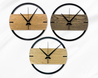 Horloge murale en bois, horloge murale unique, horloge murale en bois, horloge en bois, grande horloge, horloge en bois, horloge murale en bois, horloge murale en chêne