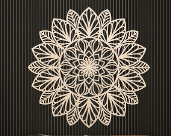 Laser Cut Wooden Mandala Wall Art: Boho Nordic Decor