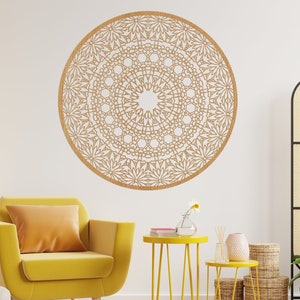 Elegant Wooden Mandala, Exclusive Wood Wall Art Decor, Flower Wall Hanging, Mandala Wood Wall Art, Bedroom Wood Wall Panel Living Room Decor