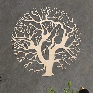 Wood Branches Tree Decor, Tree of Life Wall Decoration, Tree Leaf Leaves, Home Decor, Wooden Decoration, Family Tree Wall Art Decor