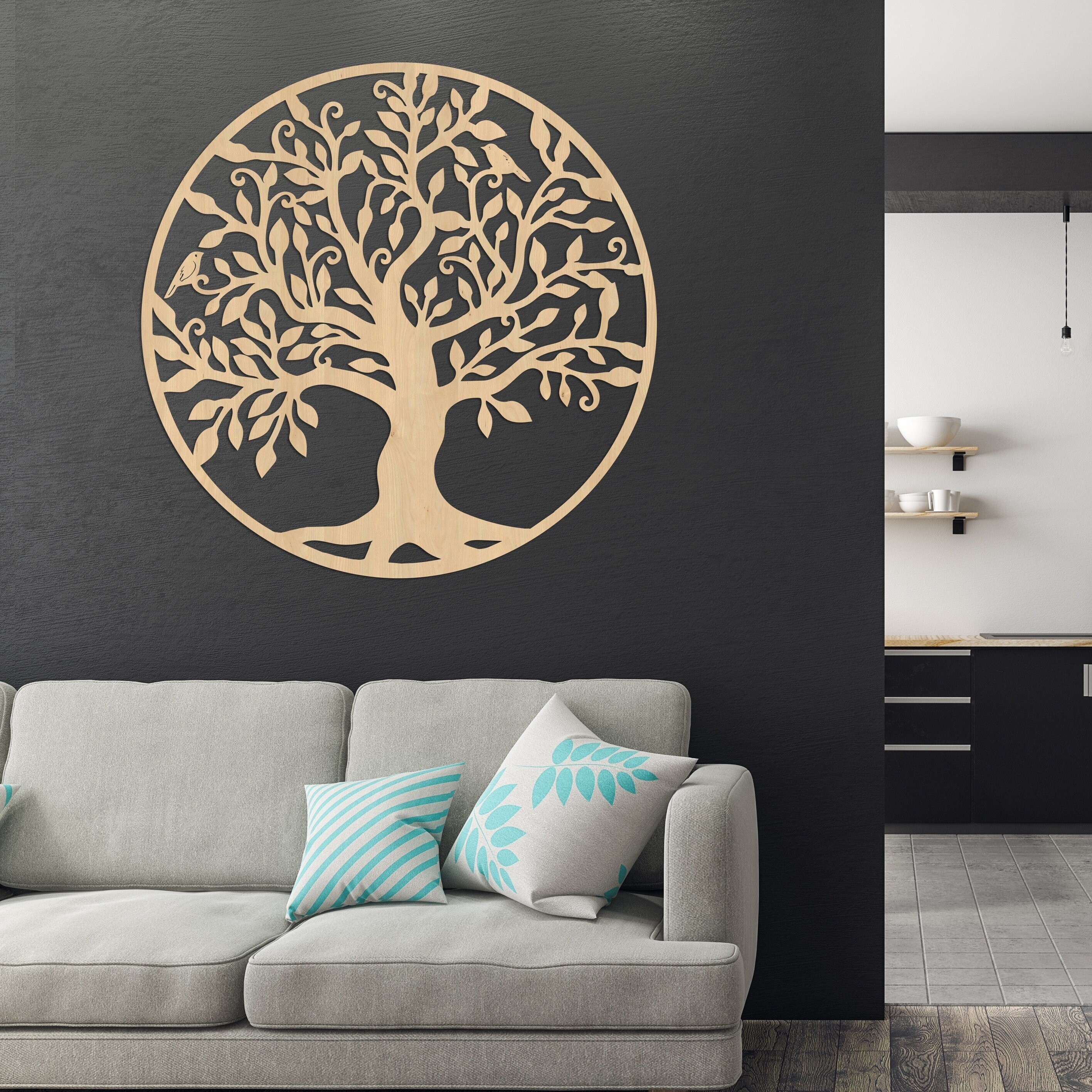 Sculpture Murale Arbre De Vie En Bois – Duke Craft – Grande Taille – Décoration Contemporaine