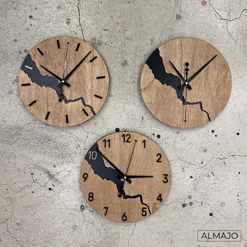 Nordic Style Wooden Wall Clocks for Home Decor, Wood Type Wall Clock Quartz Modern Design, Wall Hangings, Home decor wall clocks