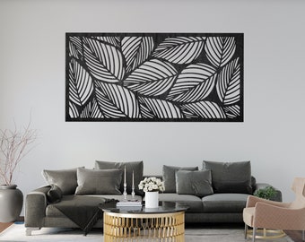 Leaf Wall Decoration, Leaves Wooden Panel, Wooden Decoration Panels, Tree wall art,  Panel Tropical Leaves, Wall Hangings Leaves