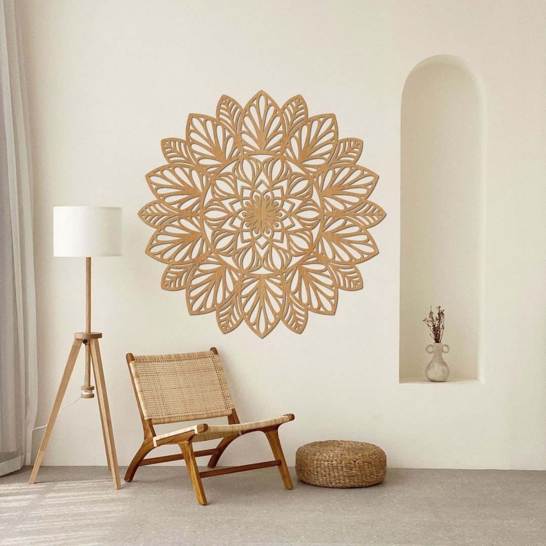 Wooden Mandala, Wood Wall Art, Large Decor Wall, Wall Hanging